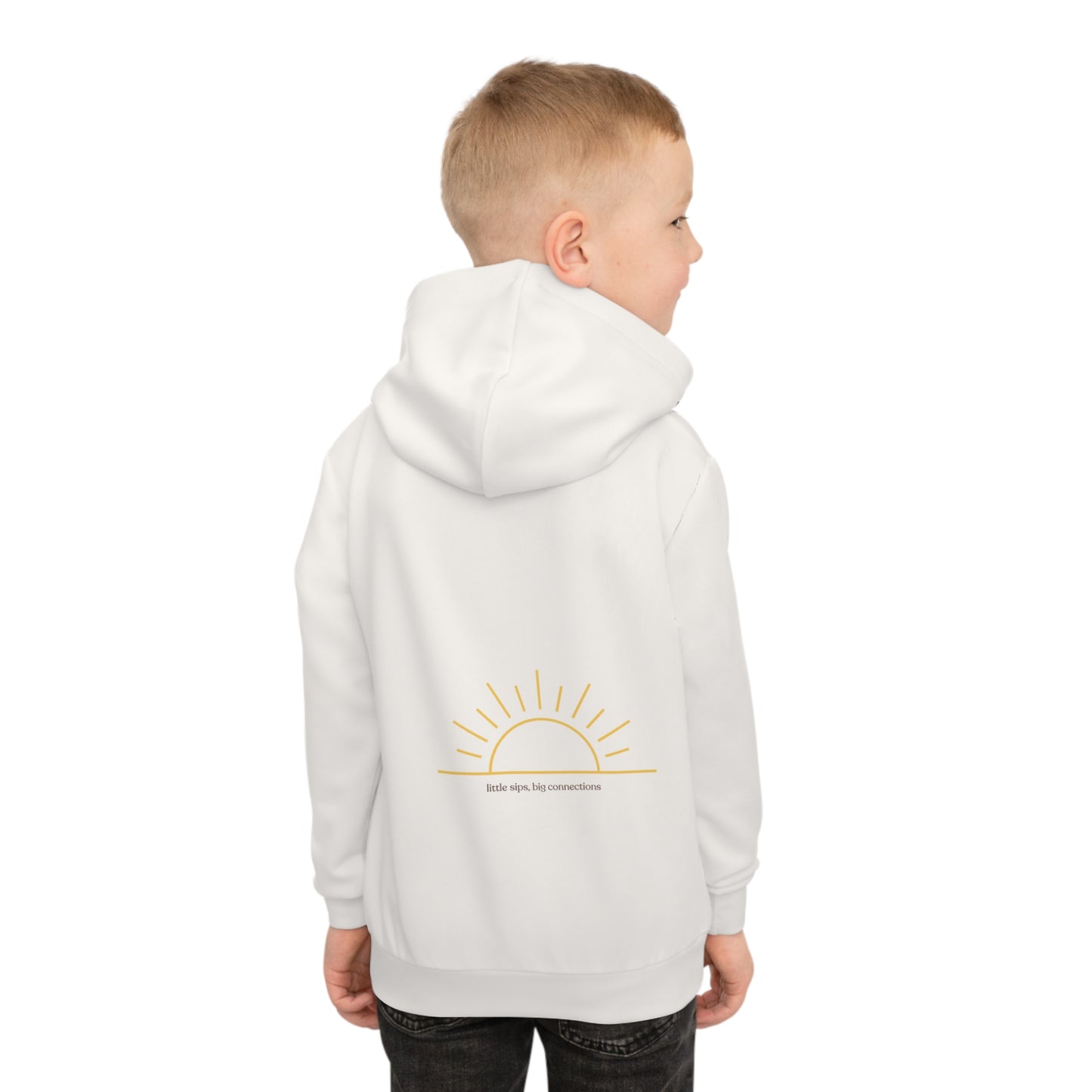 TinySipsCo.™ Children's Hoodie with Sun Design