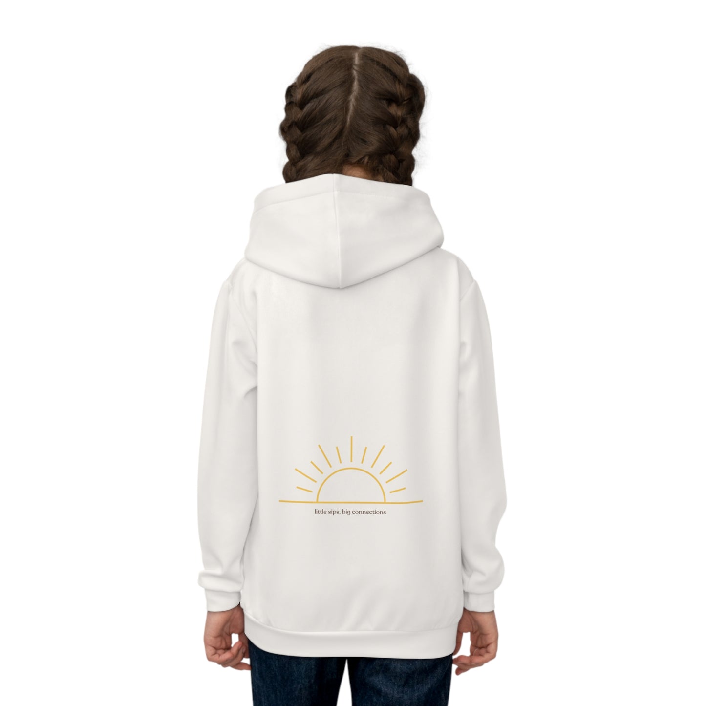 TinySipsCo.™ Children's Hoodie with Sun Design